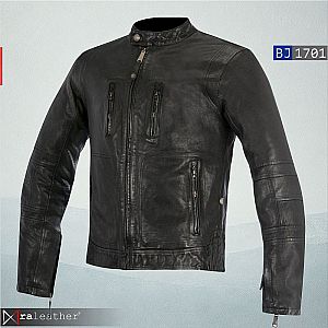 Jaket Kulit Biker Pria BJ1701 • Harga Pabrik - RA Leather® Garut