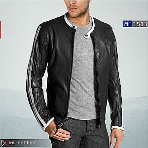 Jaket Kulit Biker Pria MF1513 • Harga Pabrik - RA Leather® Garut