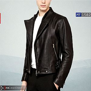 Jaket Kulit Biker Pria MF1502 • Harga Pabrik - RA Leather® Garut