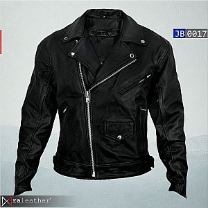 Jaket Kulit Biker Pria JB0017 • Harga Pabrik - RA Leather® Garut