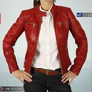 Jaket Kulit Wanita WF1518 • Premium Harga Pabrik - RA Leather® Garut