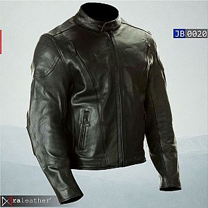Jaket Kulit Biker Pria JB0020 • Harga Pabrik - RA Leather® Garut