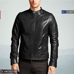 Jaket Kulit Biker Pria BJ1607 • Harga Pabrik - RA Leather® Garut