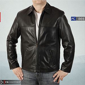 Jaket Kulit Klasik Pria MC008 • Harga Pabrik - RA Leather® Garut