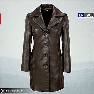 Coat Kulit Wanita LW003 • Harga Pabrik - RA Leather® Garut