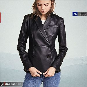 Jas Blazer Kulit Wanita ZW009 • Harga Pabrik - RA Leather® Garut