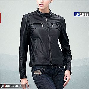  Jaket Kulit Wanita WF1533 • Harga Pabrik - RA Leather® Garut