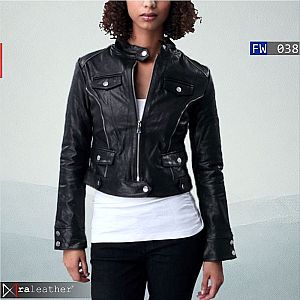 Jaket Kulit Wanita FW038 • Harga Pabrik - RA Leather® Garut