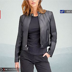 Jaket Kulit Biker Wanita FW003 • Harga Pabrik - RA Leather®