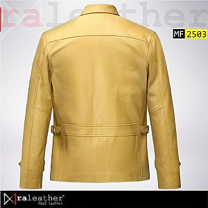 Jaket Kulit Pria MF2503 - Tom Cruise Yellow Leather Jacket