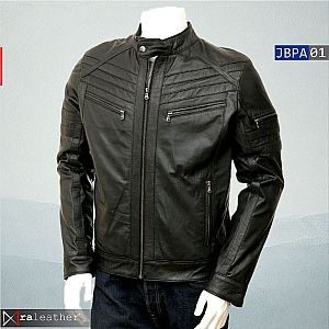 Jaket Kulit Biker Pria JBPA01 • Harga Pabrik - RA Leather® Garut
