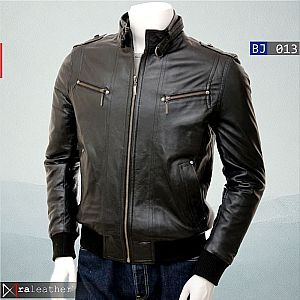 Jaket Kulit Bomber BJ013 - Kulit Premium, Tampil Stylish dan Maskulin