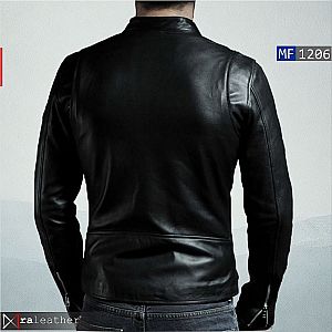 Jaket Kulit Cafe Racer MF1206 - Gaya Rocker Inggris, Harga Pabrik!