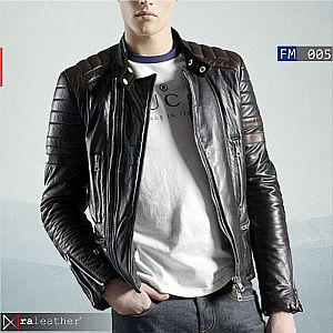 Jaket Kulit Bikers Pria - Harga Pabrik, Asli Garut | FM005