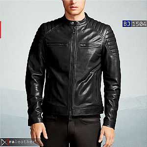 Jaket Kulit Biker Pria - Desain Belstaff, Harga Pabrik! | BJ1504 