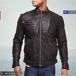Jaket Kulit Pria MF1422 - Harga Pabrik! Designl Minimalis