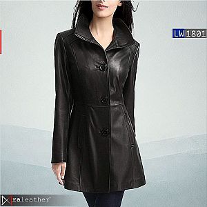 Jaket Kulit Wanita LW1801 – Long Coat Elegan, Siap Bikin Auto Anggun!