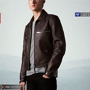 Jaket Kulit Pria MF1821 • Harga Pabrik! Premium dan Trendi