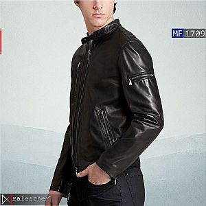 Jaket Kulit Pria MF1709 • Harga Pabrik! Design Simpel dan Stylish