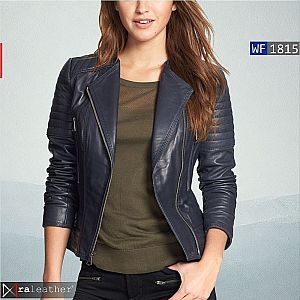 Jaket Kulit Wanita WF1815 • Gaya Edgy Stylish, Elegan, Harga Pabrik!