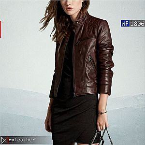 Jaket Kulit Wanita WF1806 – Nyaman Dipakai, Gaya Tetap On Point