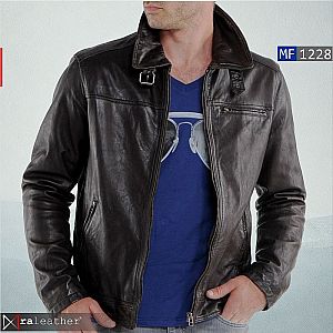 Jaket Kulit Pria MF1228 – Harga Pabrik, Detail Elegan, Gaya Maskulin