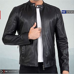Jaket Kulit Pria MF1531 - Kulit Asli Garut, Gaya Kasual Maksimal