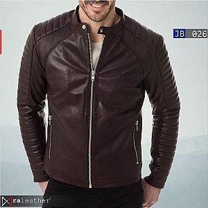Jaket Kulit Biker Pria JB026 • Harga Pabrik - RA Leather® Garut
