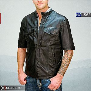 Half Sleeve Jacket MV1505 • Harga Pabrik - RA Leather® Garut