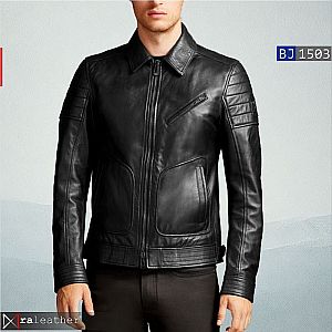 Jaket Kulit Biker Pria BJ1503 • Harga Pabrik - Kualitas Terbaik