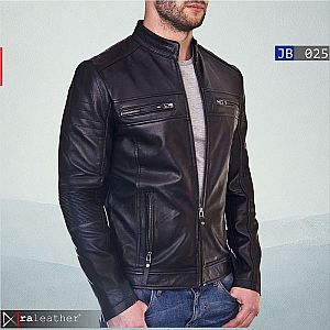 Jaket Kulit Biker Pria JB025 • Harga Pabrik - RA Leather® Garut