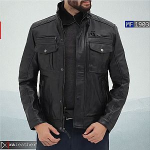 Jaket kulit Pria MF1903 • Harga Pabrik - RA Leather® Garut