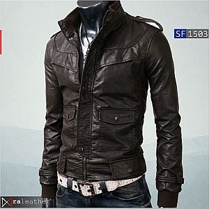 Jaket Kulit Slimfit Pria SF1503 • RA Leather® Garut