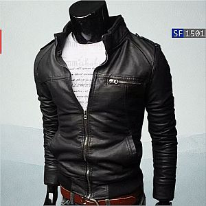 Jaket Kulit Slim Fit Pria SF1501 • RA Leather® Garut