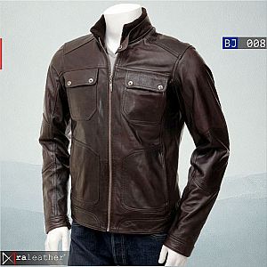 Jaket Kulit Pria BJ008 • RA Leather® Garut