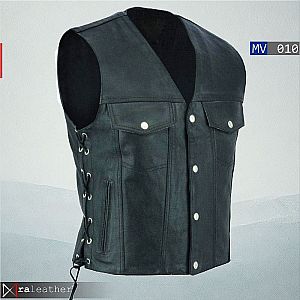 Rompi Kulit Biker Pria MV010 • RA Leather® Garut