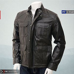 Jaket Kulit Pria MF1310 – Field Jacket Premium • RA Leather® Garut