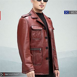 Jaket Kulit Pria Slim Cargo JC013 • Harga Pabrik - RA Leather® Garut