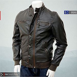 Jaket Kulit Bomber Pria BJ006