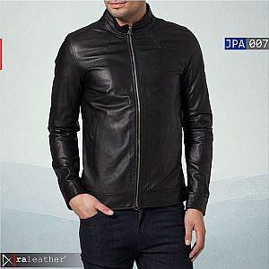 Jaket Kulit Pria JPA007 • Harga Pabrik - RA Leather® Garut