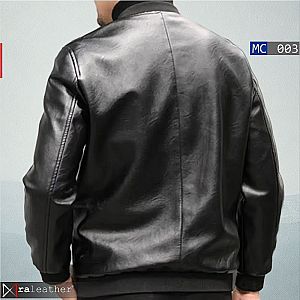 Jaket Kulit Bomber Pria MC003 – Simpel dan Elegan | RA Leather® Garut