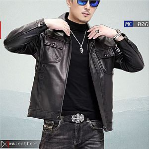 Jaket Kulit Pria MC006 Premium • Tampil Gagah Berkelas
