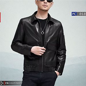 Jaket Kulit Pria MC018 – Desain Klasik, Gagah Berkelas | RA Garut