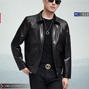 Jaket Kulit Pria MC018 – Desain Klasik, Gagah Berkelas | RA Garut