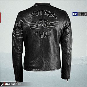 Jaket Kulit Pria BM001 • Tulisan Kulit Custom