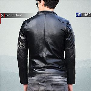 Jaket Kulit Biker Pria MF1402 • Harga Pabrik - RA Leather® Garut