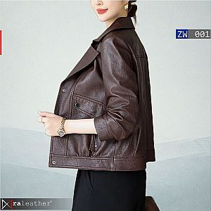 Jaket Balzer Kulit Wanita ZW001 • Harga Pabrik - RA Leather® Garut