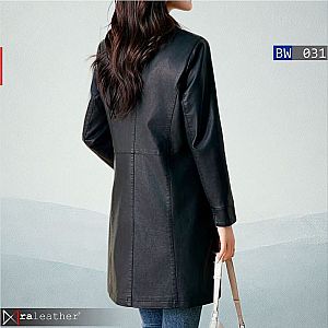Jaket Trench Coat Kulit Wanita • Harga Pabrik - RA Leather® Garut