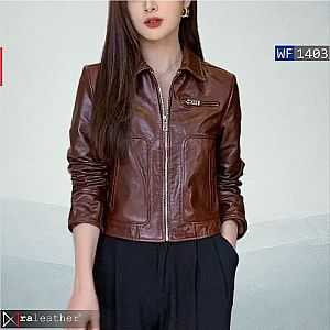 Jaket Kulit Wanita WF1403 • Premium Harga Pabrik - RA Leather® Garut