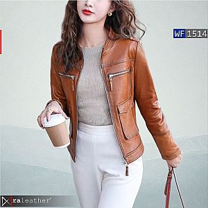 Jaket Kulit Wanita WF1514 • Premium Harga Pabrik - RA Leather® Garut